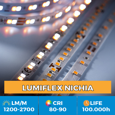 Professional Nichia LED Strips, up to 2700 lm / m, 5 year warranty